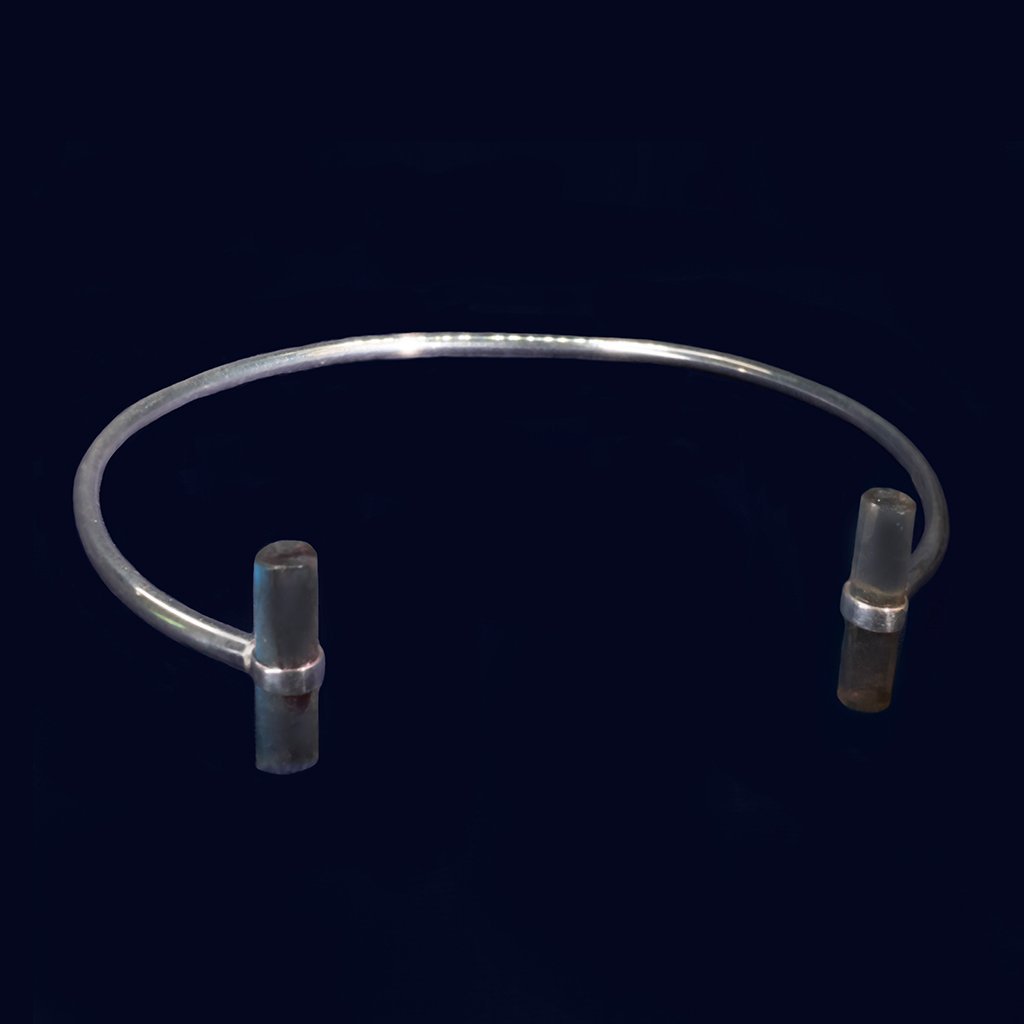 Sabyavi Body Jewellery Labradorite Torque Collar Sterling Silver