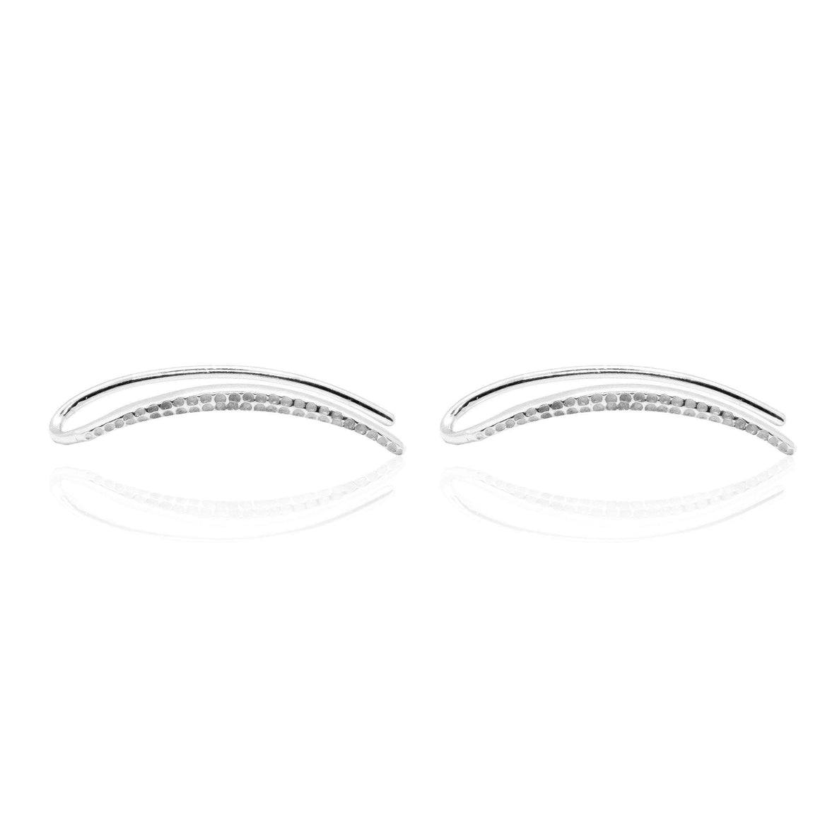 Sabyavi Earrings Gold Ear Climber Sterling Silver