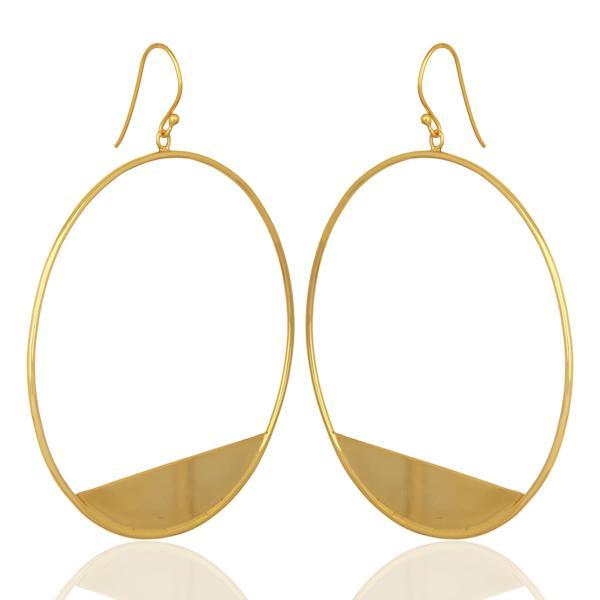 Sabyavi Hoops Gold Dangling Hoops Sterling Silver