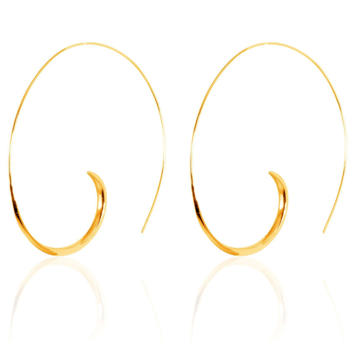 Sabyavi Hoops Gold Spiral Hoops Sterling Silver