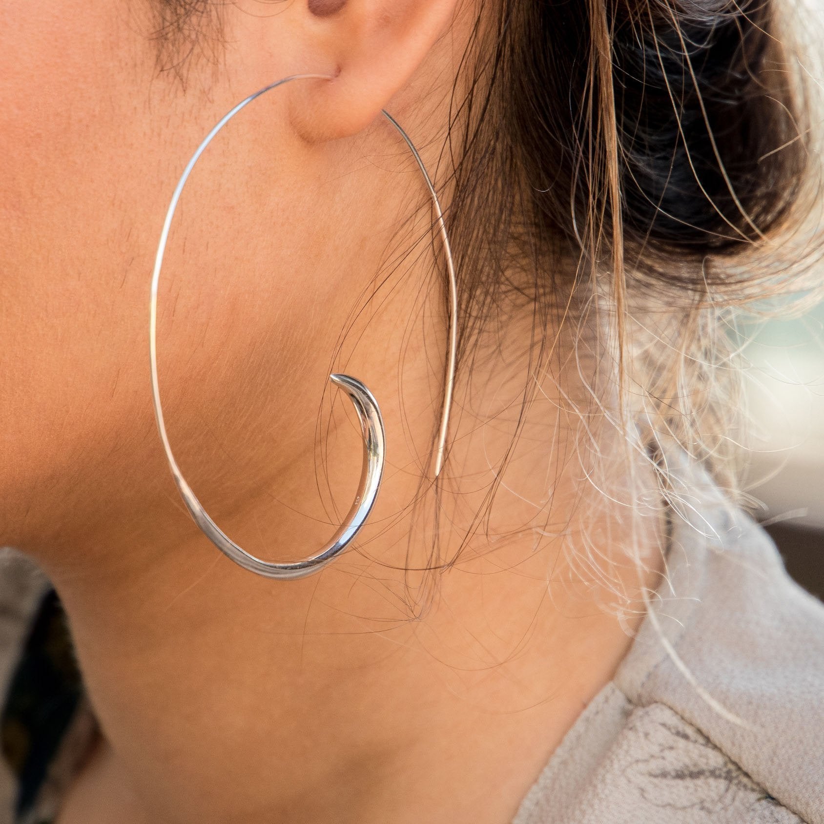 Sabyavi Hoops Gold Spiral Hoops Sterling Silver