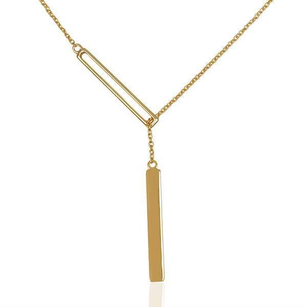 Sabyavi Pendant Rose Vertical Bar Chain Pendant Sterling Silver