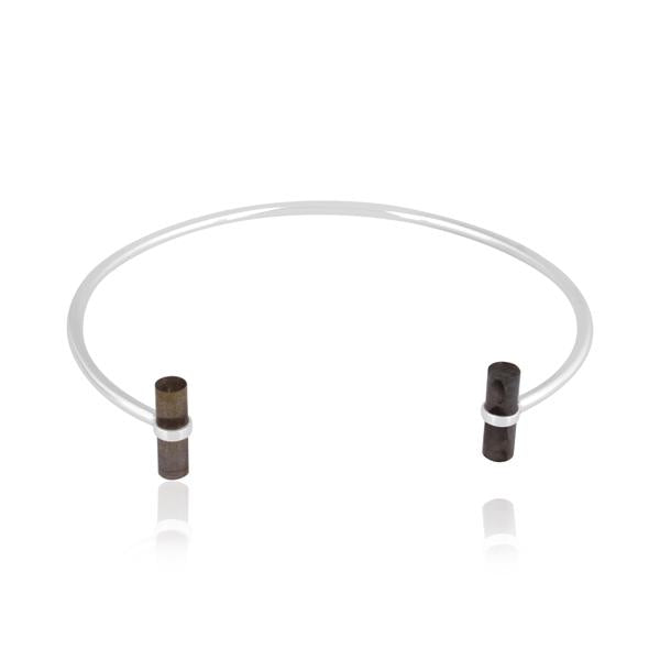 Sabyavi Body Jewellery Labradorite Torque Collar Sterling Silver