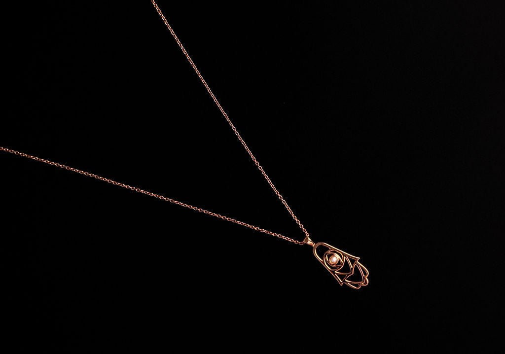 Sabyavi Pendant Hamsa Pearl Pendant Sterling Silver