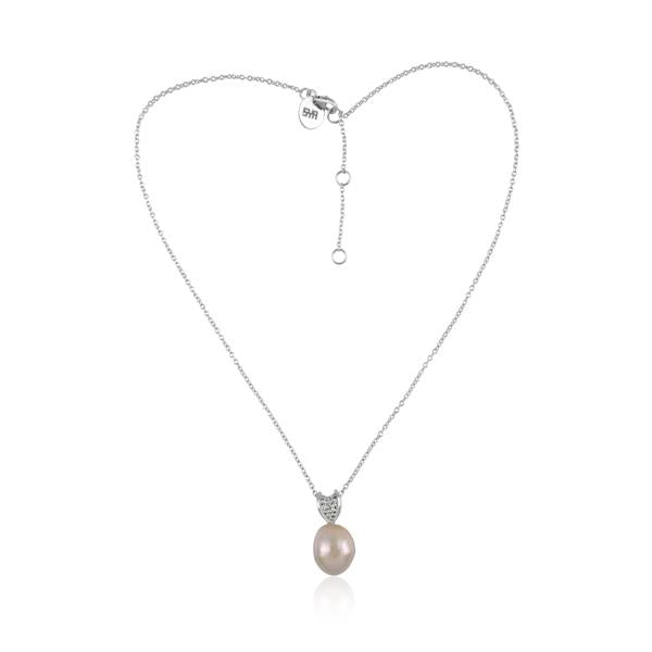 Sabyavi Pendant Rose Gold Pearl Pendant Sterling Silver