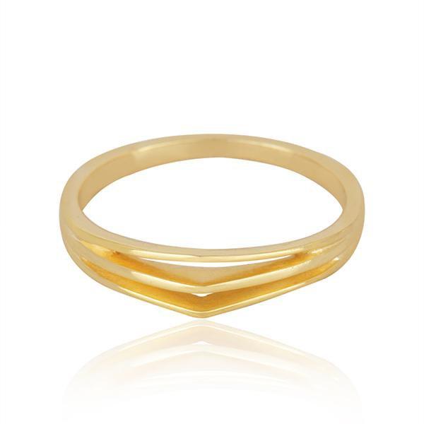 Sabyavi Ring Gold Arrow Band Sterling Silver