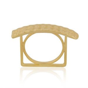 Sabyavi Ring Gold Horizontal Bar Ring Sterling Silver