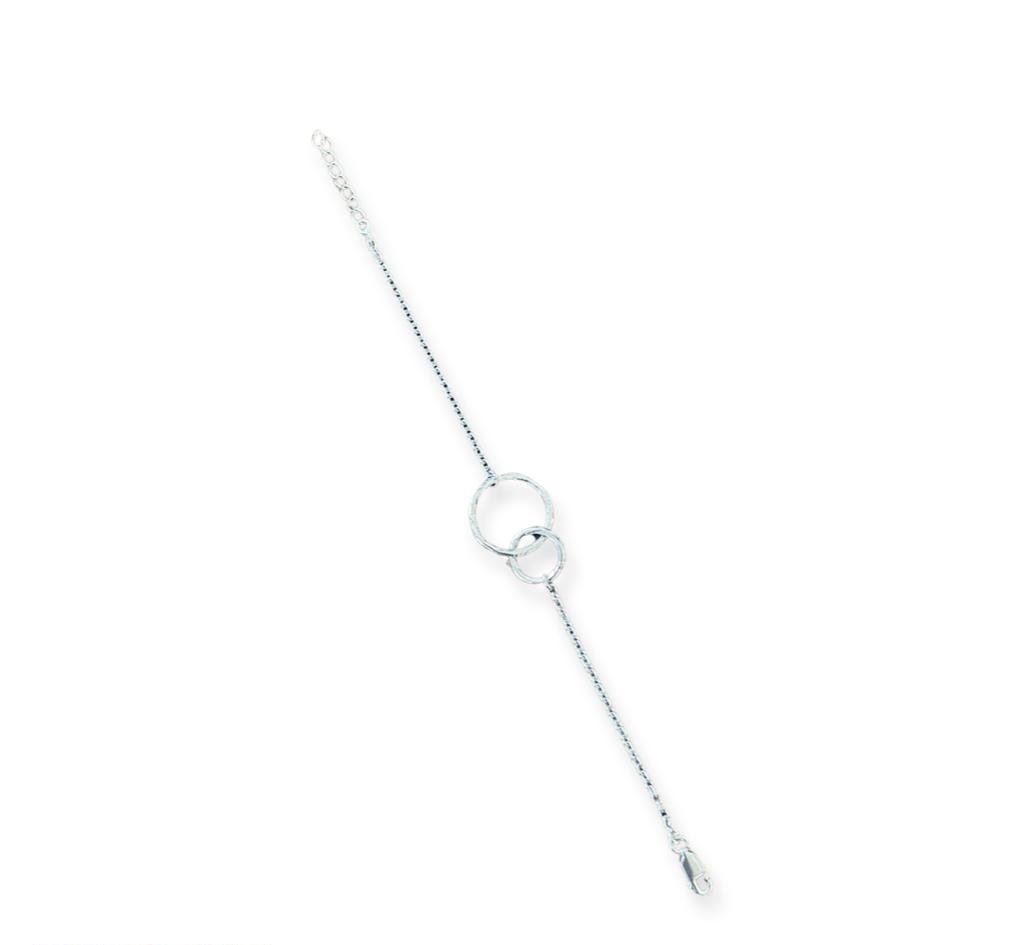 Sabyavi Entwined Circle Chain Bracelet Sterling Silver