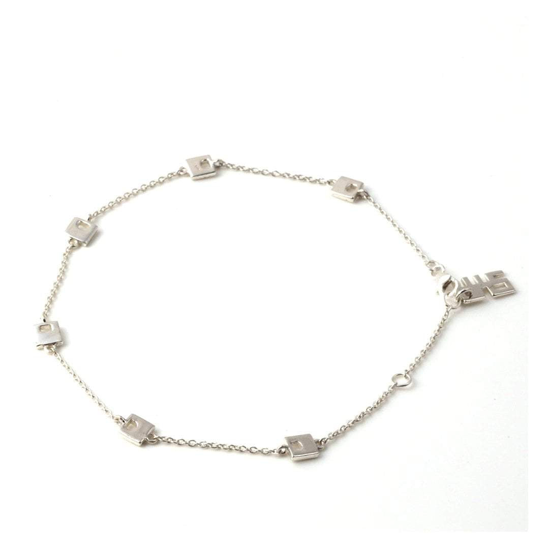 Sabyavi Square Bead Chain Anklet