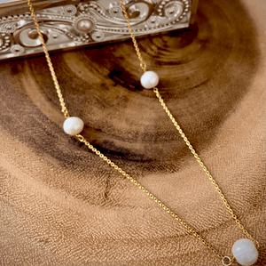 Sabyavi Pendant Gold Pearl Fashion Neck Chain