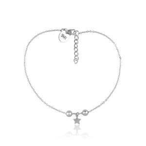 Sabyavi Body Jewellery Star Ankle Chain Sterling Silver