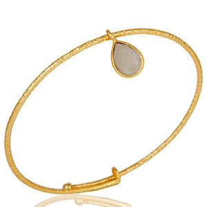 Sabyavi Bracelet Gold Charm Bangle Sterling Silver