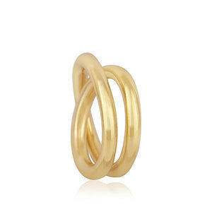 Sabyavi Ring Gold Entwined Circle Band Sterling Silver