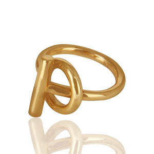 Sabyavi Ring Gold Toggle Ring Sterling Silver