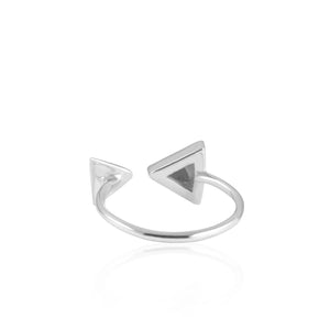 Sabyavi Ring Gold Triangular Ring Sterling Silver