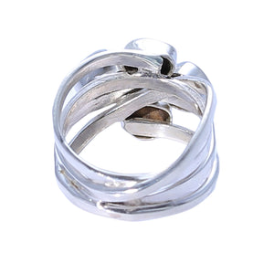 Sabyavi Ring Opal Cluster Bezel Set Ring Sterling Silver