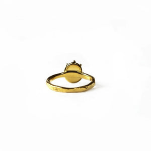 Sabyavi Ring Pink Tourmaline Bezel Set Gold Plated Ring Sterling Silver